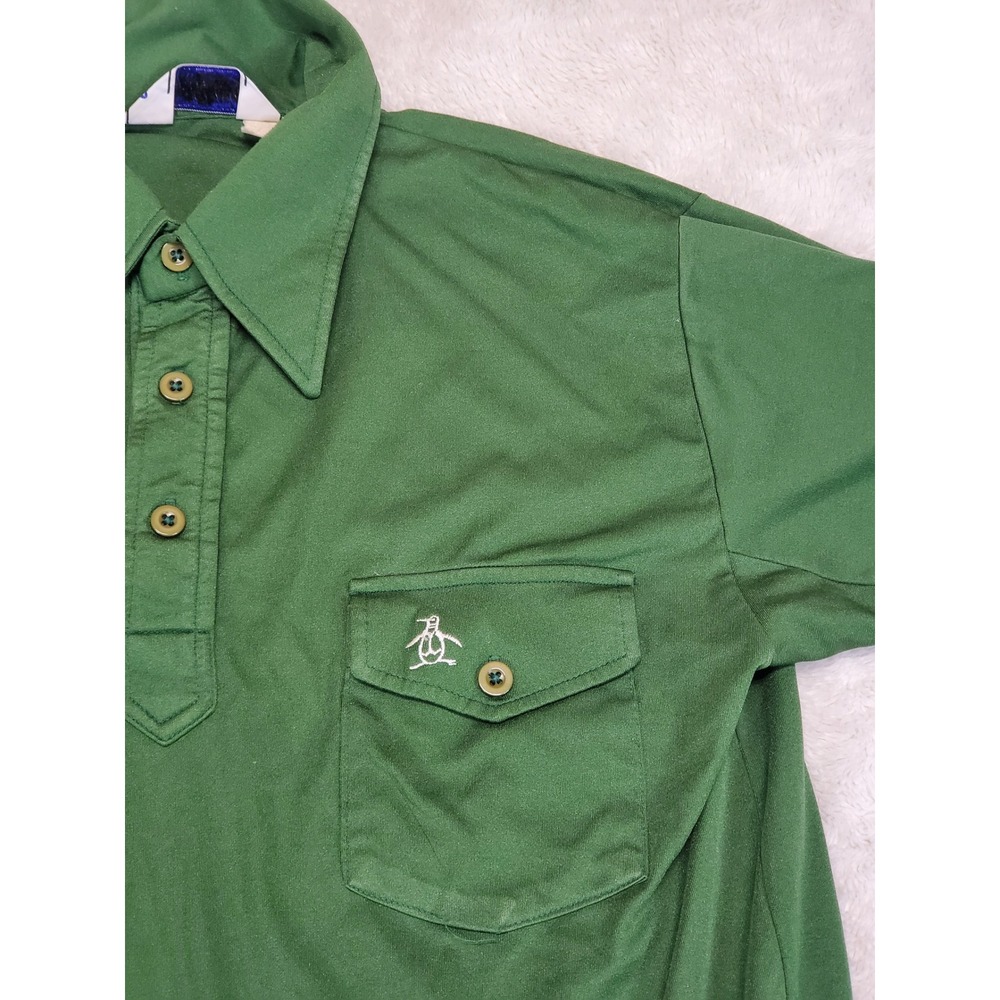 Vintage Grand Slam Munsingwear Green Collar Polo Top Men Large 70s Retro Casual
